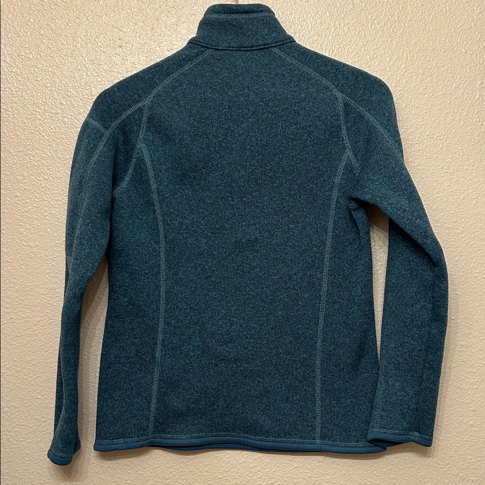 Patagonia Women’s Better Sweater 1/4 Zip Teal- Size Small - Picture 3 of 10